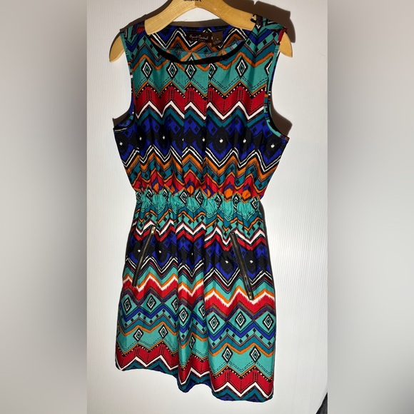 Colorful Geometric Pattern Dress - Picture 1 of 4